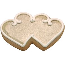 CFG15 - Wedding Double Heart Cookie Favors